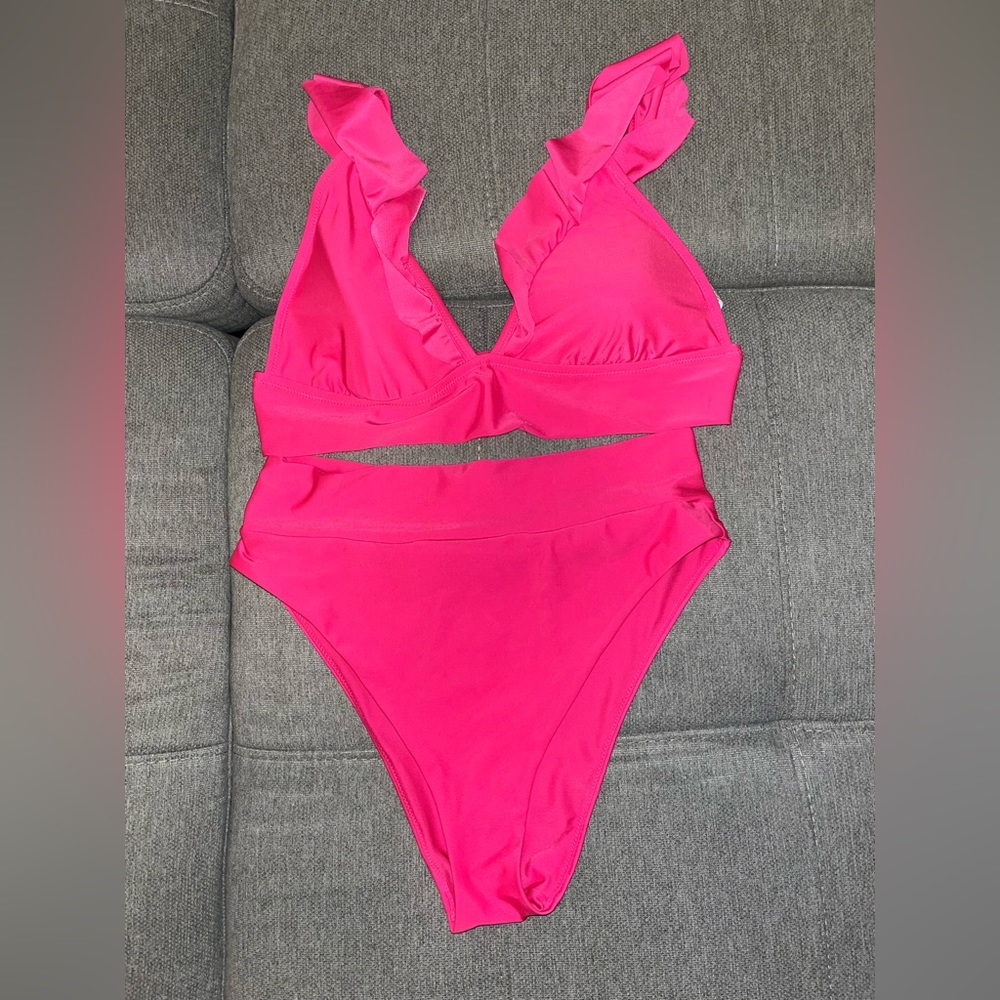 Aerie Ruffle High Cut Bikini